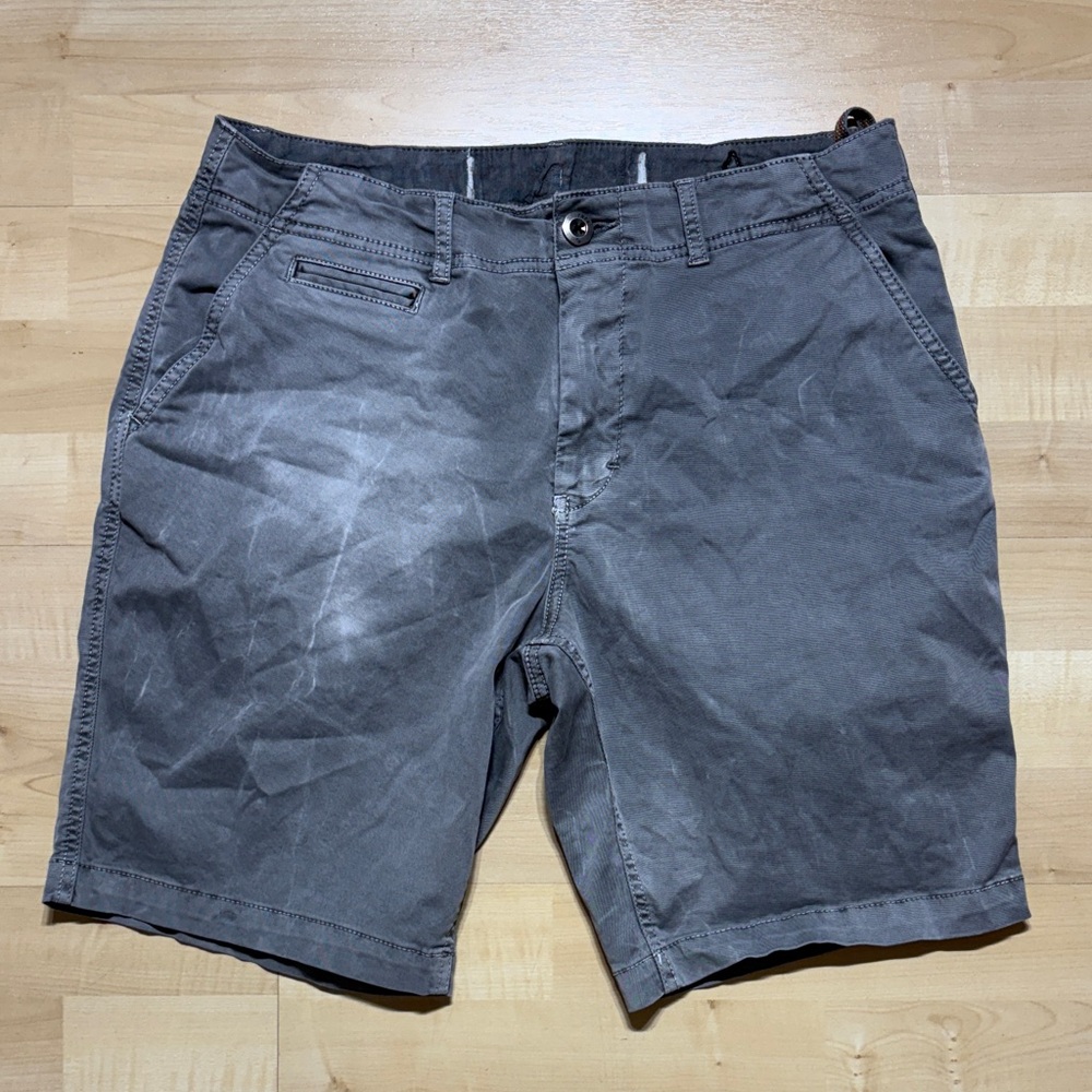 Original Paperbacks Slate Gray Flat Front Shorts